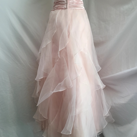 David's Bridal Strapless Dress in Blush - Picture 5 of 6